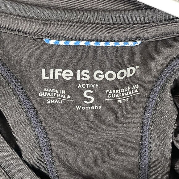 Life Is Good Tank Top Womens Size Small Black Active Logo Casual Beach Comfort - Picture 3 of 7